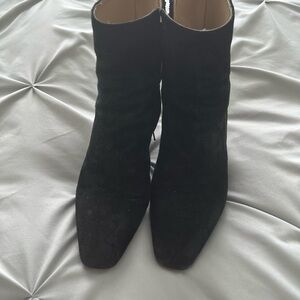 Ann Taylor Dark Suede Ankle Boots